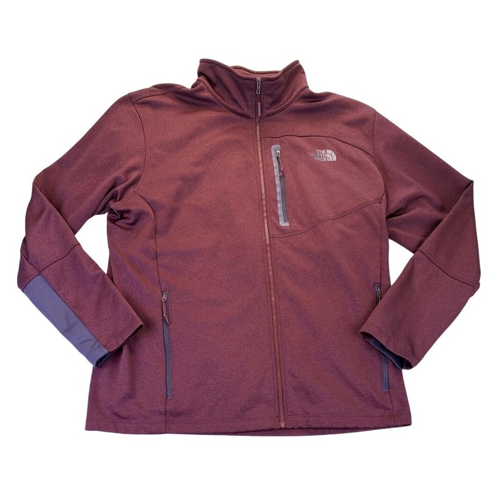 The North Face Mens XL CanyonLands Full Zip Fleece Jacket Burgundy Gorpcore Fall